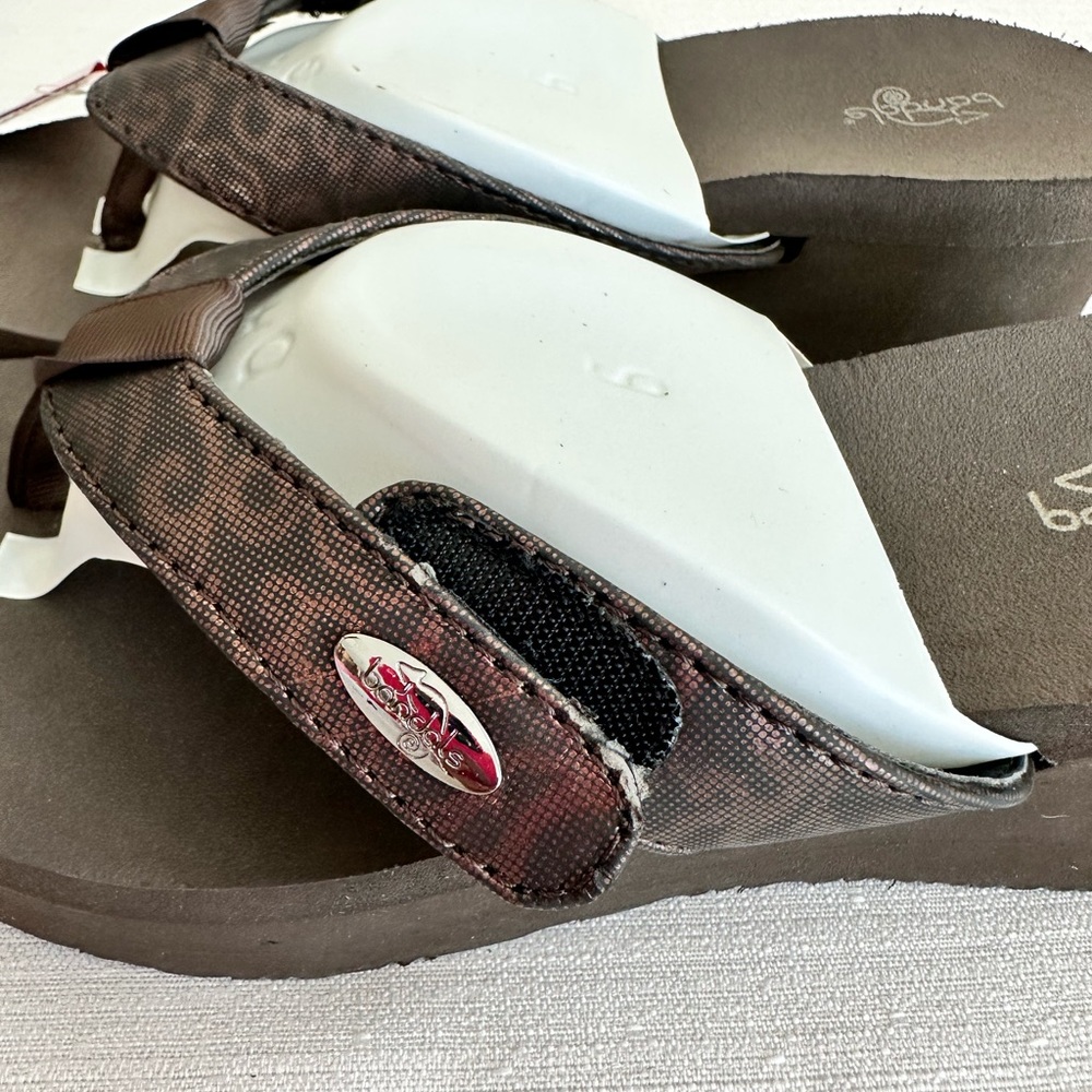 New Bandals Runway Brown Flip Flop Wedge Sandals Women’s 6 - Picture 7 of 10